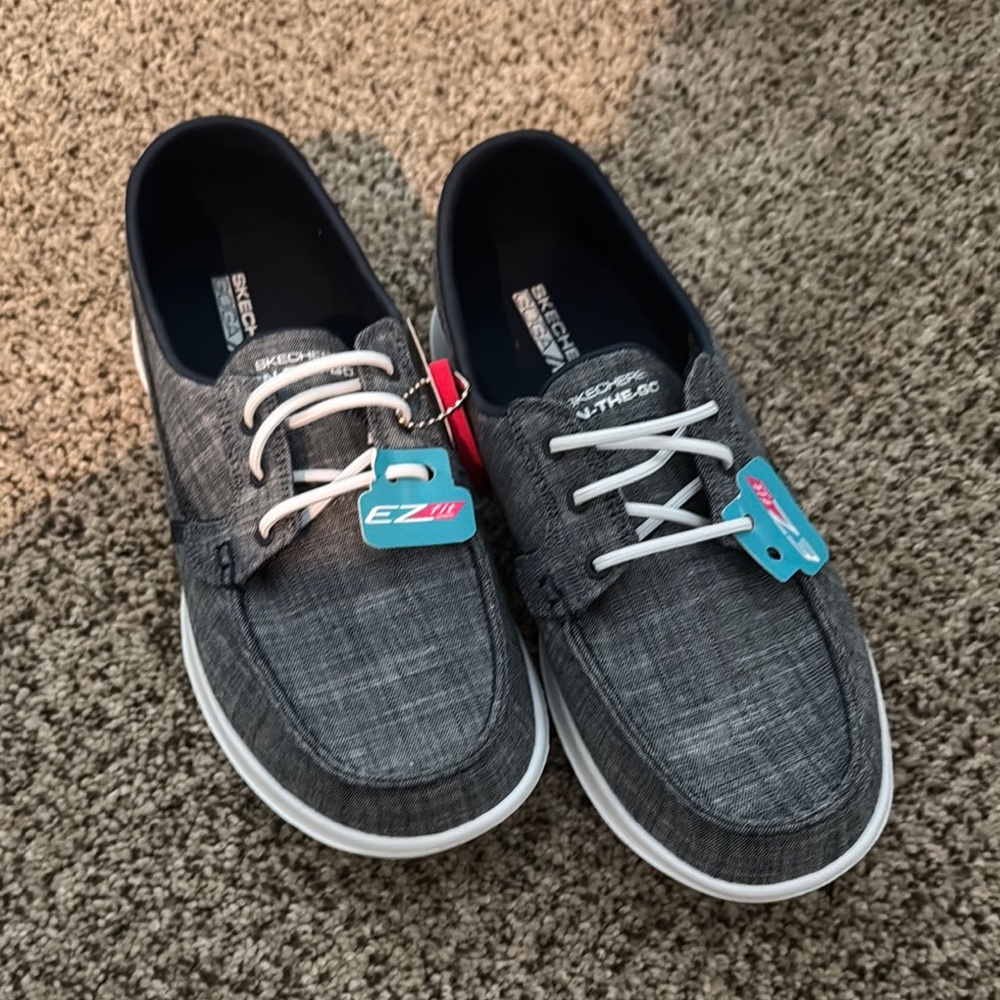 Skechers women’s Dark Gray Boat Shoes